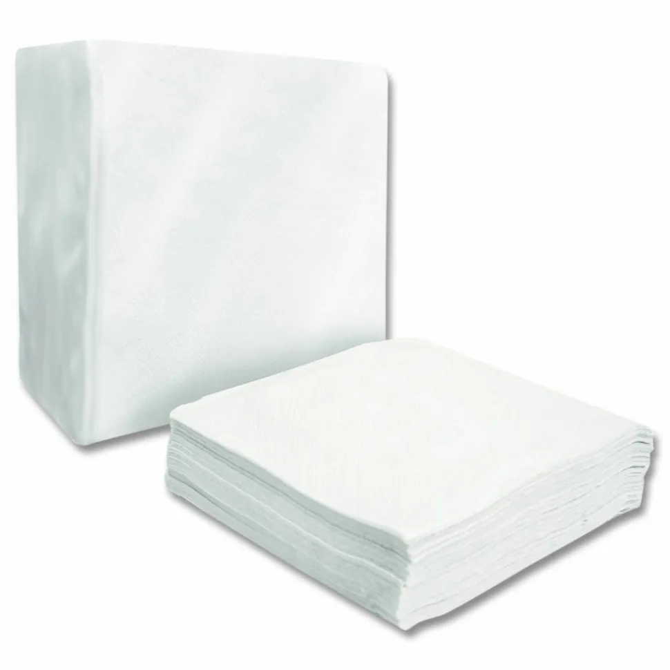 Boardwalk Dinner Napkins, 1-Ply, 16" x 16", White, 250/Pack, 12 Packs/Carton