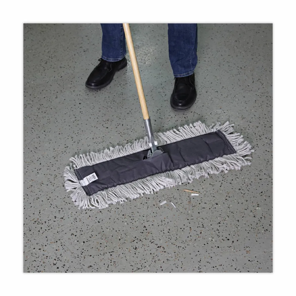 Boardwalk Disposable Cut End Dust Mop Head, Cotton/Synthetic, 24 x 5, White