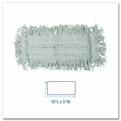 Boardwalk Disposable Dust Mop Head, Cotton, 18w x 5d