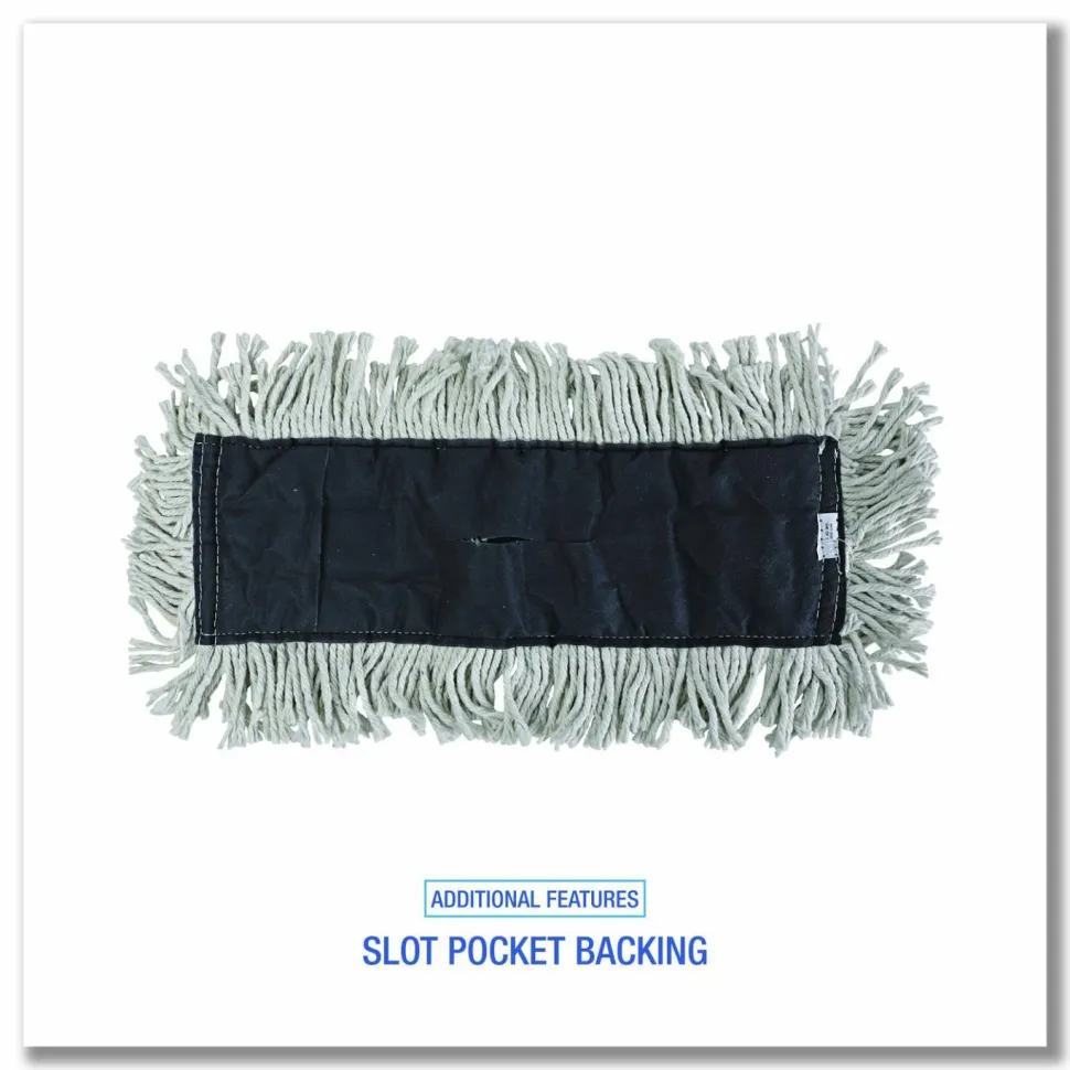 Boardwalk Disposable Dust Mop Head, Cotton, 18w x 5d