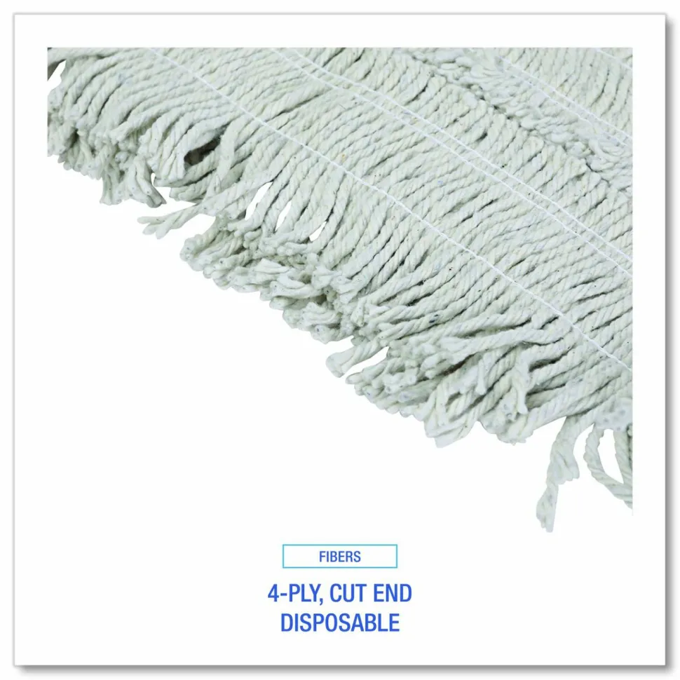 Boardwalk Disposable Dust Mop Head, Cotton, 18w x 5d