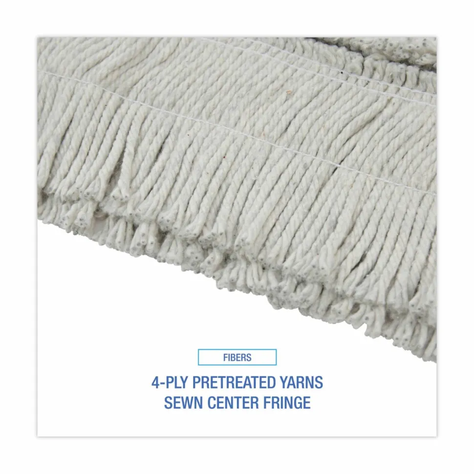 Boardwalk Disposable Dust Mop Head, Cotton, Cut-End, 60 x 5