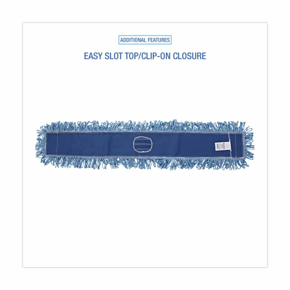 Boardwalk Dust Mop Head, Cotton/Synthetic Blend, 48" x 5", Blue