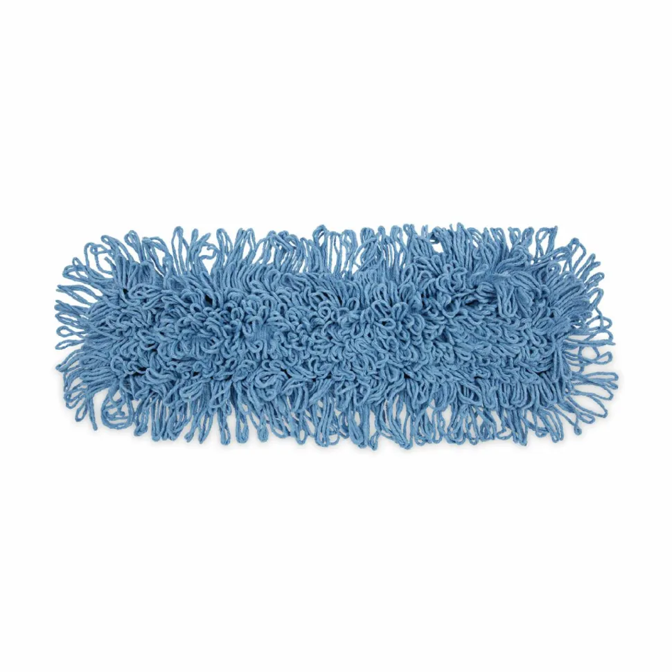 Boardwalk Dust Mop Head, Looped-End, Cotton/Synthetic Fibers, 24 x 5, Blue