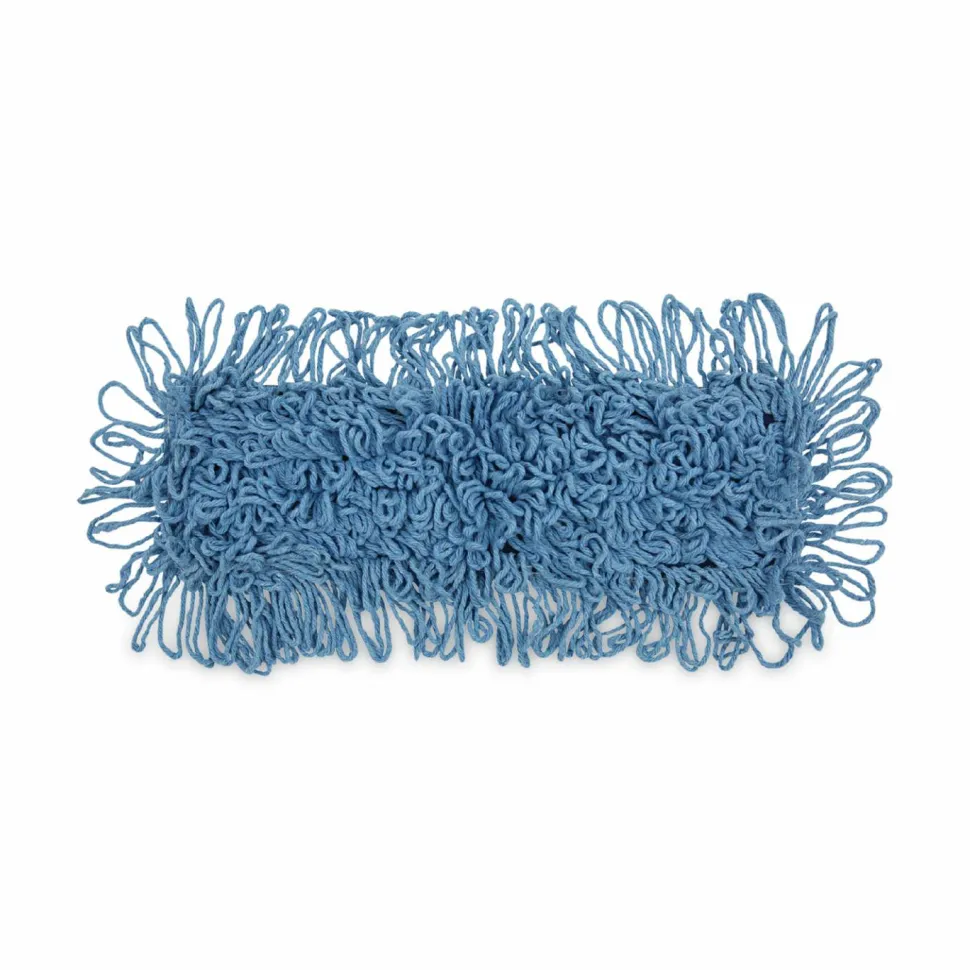 Boardwalk Dust Mop Head, Looped-End, Cotton/Synthetic Fibers, 18 x 5, Blue