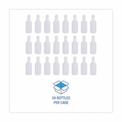 Boardwalk Easy-Grip Plastic Spray Bottle, 16 oz, Clear, 24/Carton