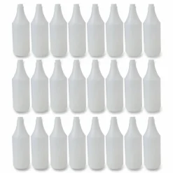 Boardwalk Embossed Plastic Spray Bottle, 32 oz, Clear, 24/Carton