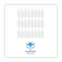 Boardwalk Embossed Plastic Spray Bottle, 32 oz, Clear, 24/Carton