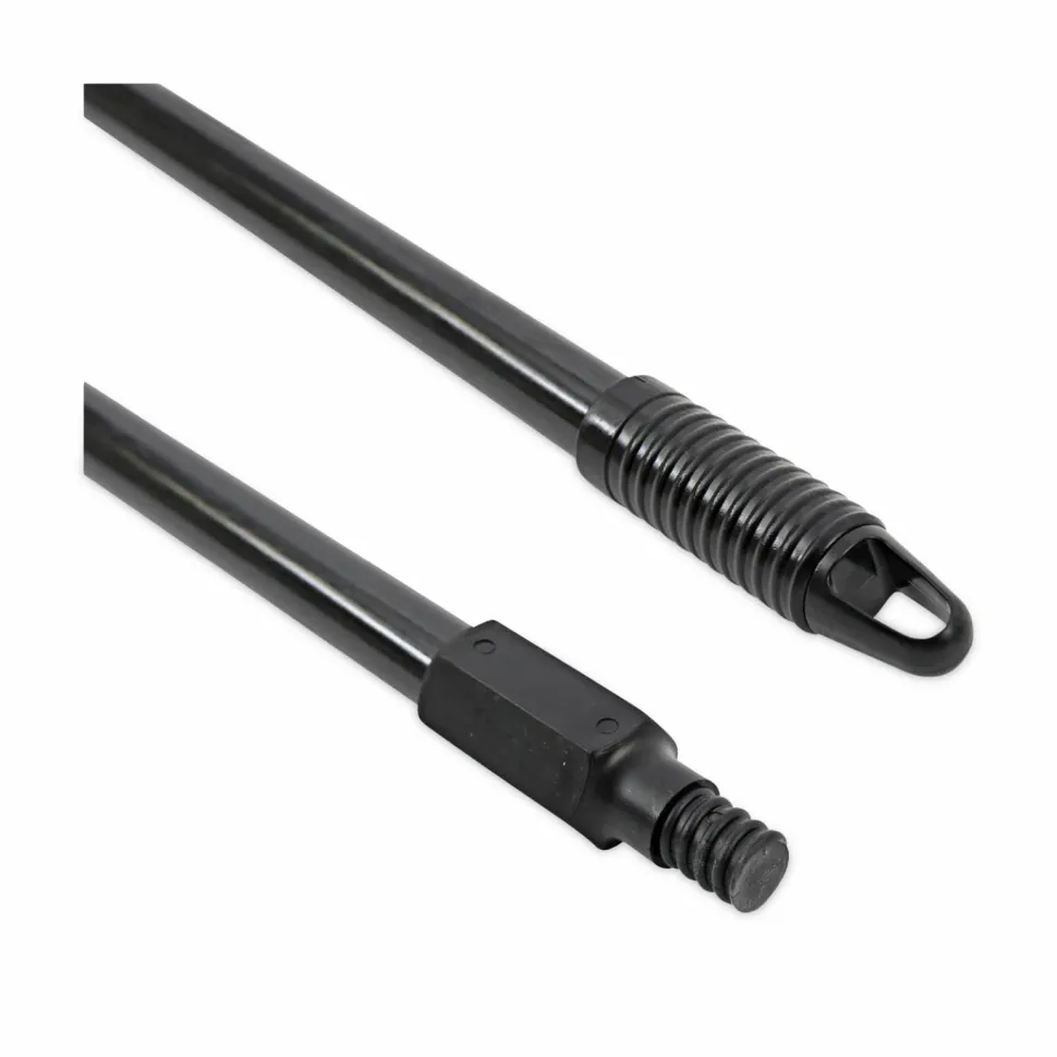 Boardwalk Fiberglass Broom Handle, Nylon Plastic Threaded End, 1" dia x 60", Black