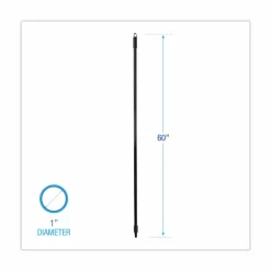 Boardwalk Fiberglass Broom Handle, Nylon Plastic Threaded End, 1