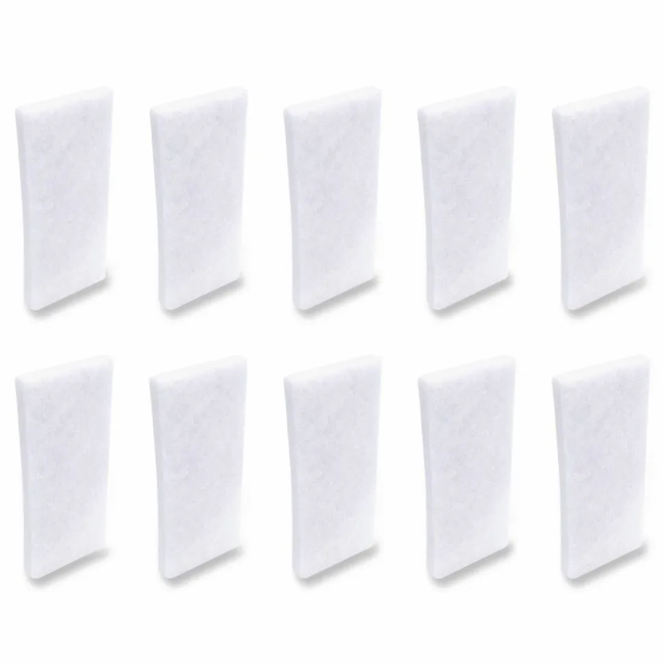 Boardwalk Fine Grade Utility Pad, 4.62 x 10, White, 10/Carton