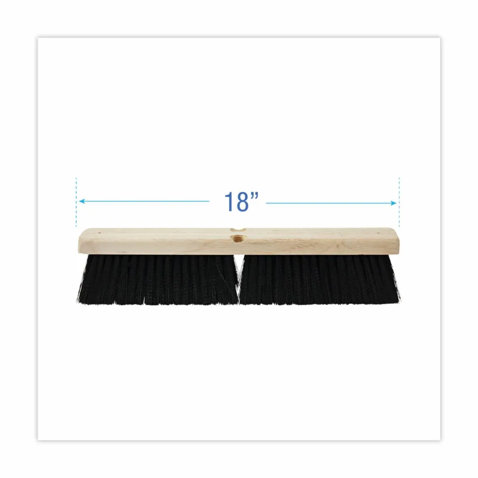 Boardwalk Floor Brush Head, 3" Black Medium Weight Polypropylene Bristles, 18" Brush