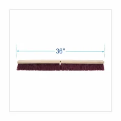 Boardwalk Floor Brush Head, 3.25" Maroon Stiff Polypropylene Bristles, 36" Brush