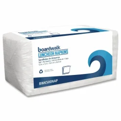 Boardwalk 1/4-Fold Lunch Napkins, 1-Ply, 12 x 12, White, 500/Pack