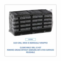 Boardwalk Grill Brick, 8 x 4, Black, 12/Carton