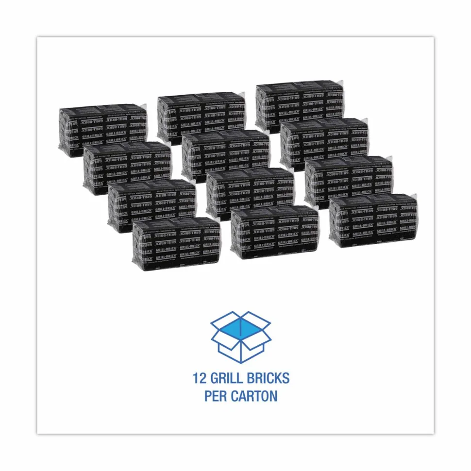 Boardwalk Grill Brick, 8 x 4, Black, 12/Carton