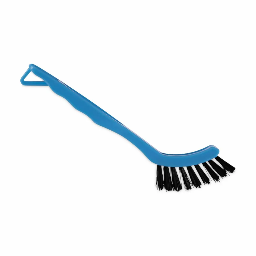 Boardwalk Grout Brush, Black Nylon Bristles, 8.13" Blue Plastic Handle