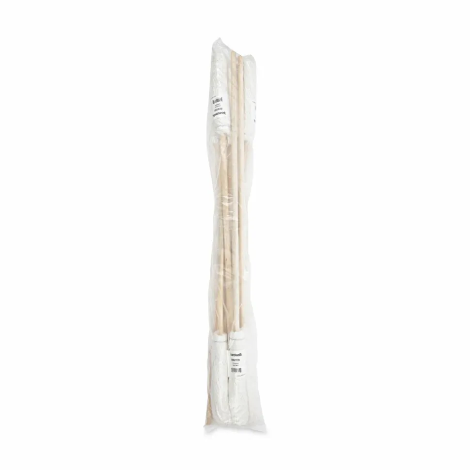 Boardwalk Handle/Deck Mops, #12 White Rayon Head, 48" Natural Wood Handle, 6/Pack