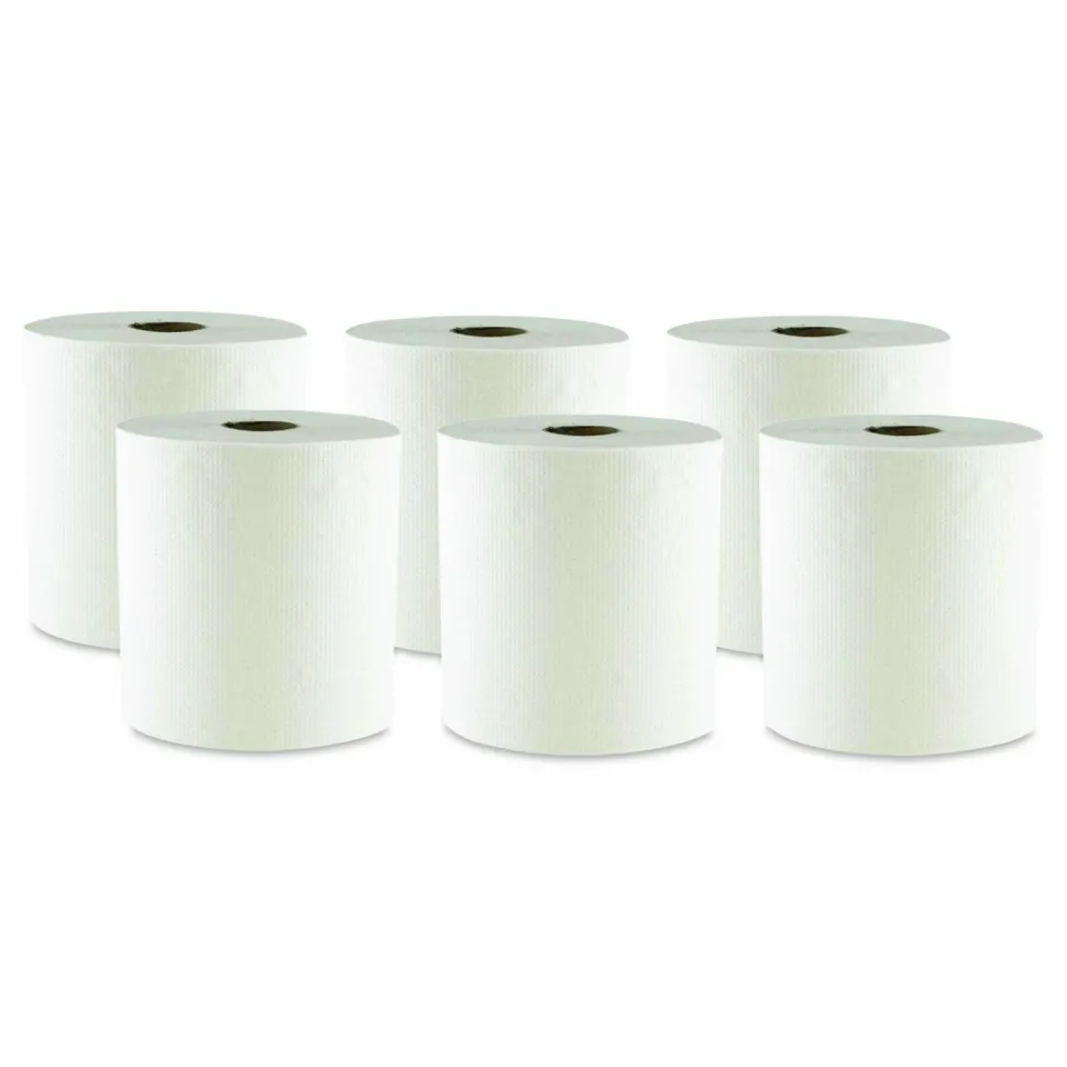 Boardwalk Hard Wound Towel, 1 Ply, 8" x 700 ft, White, 6/Carton