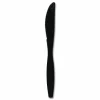 Boardwalk Heavyweight Polypropylene Cutlery, Knife, Plastic, Black, 1,000/Carton