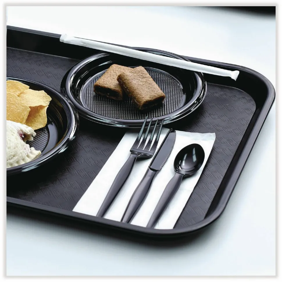 Boardwalk Heavyweight Wrapped Polypropylene Cutlery, Knife, Plastic, Black, 1,000/Carton
