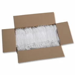 Boardwalk Heavyweight Wrapped Polypropylene Cutlery, Fork, Plastic, White, 1,000/Carton
