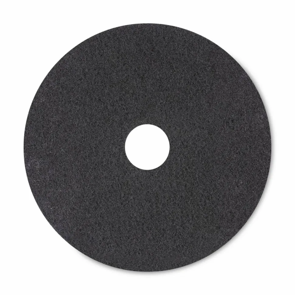 Boardwalk High Performance Stripping Floor Pads, 20" Diameter, Black, 5/Carton