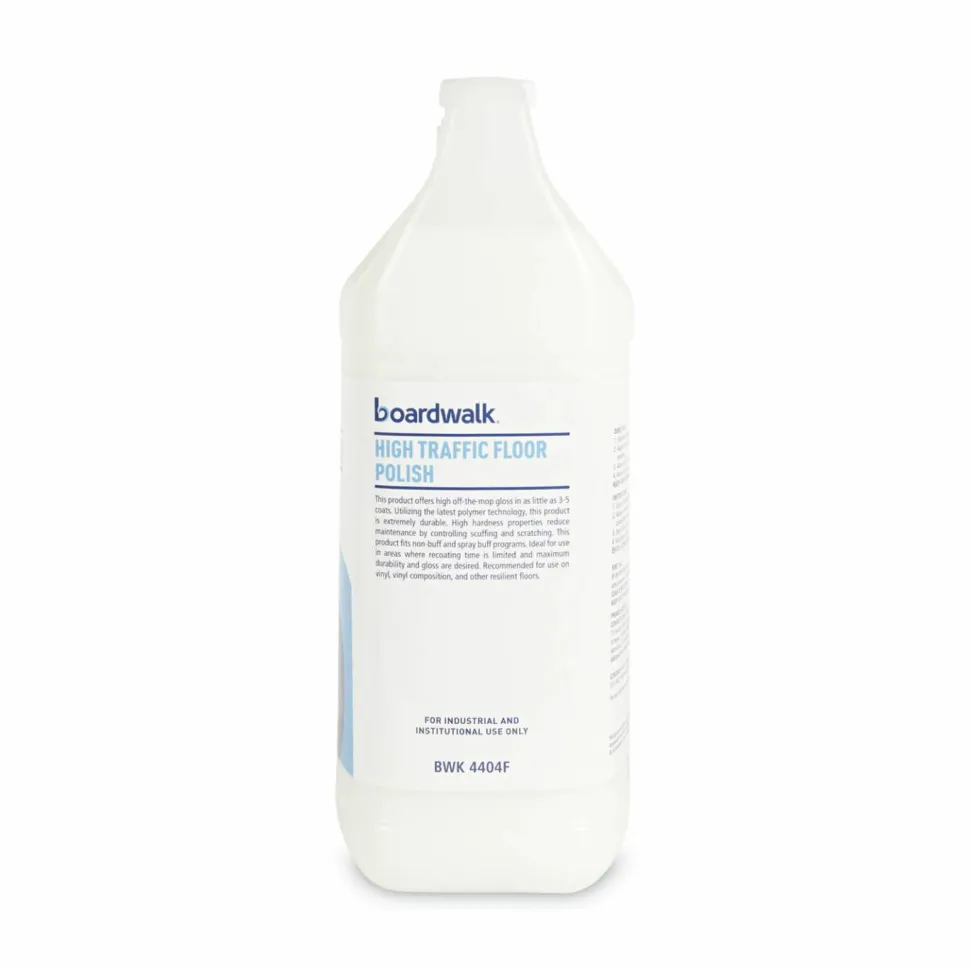 Boardwalk High Traffic Floor Polish, Apply 3 to 5 Coats per Application, 1 gal Bottle, 4/Carton