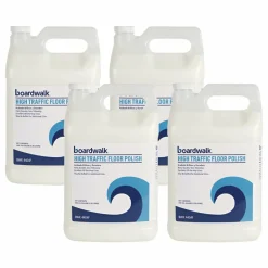 Boardwalk High Traffic Floor Polish, Apply 3 to 5 Coats per Application, 1 gal Bottle, 4/Carton