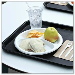 Boardwalk Hi-Impact Plastic Dinnerware, 3-Compartment Plate, 10