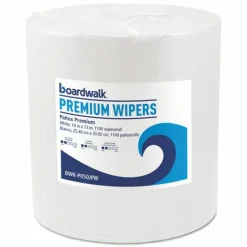 Boardwalk Hydrospun Wipers, 9 x 13, White, 1,100/Roll