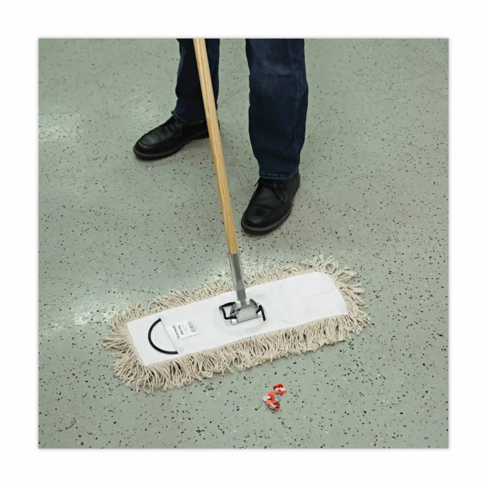 Boardwalk Industrial Dust Mop Head, Hygrade Cotton, 18 x 5, White