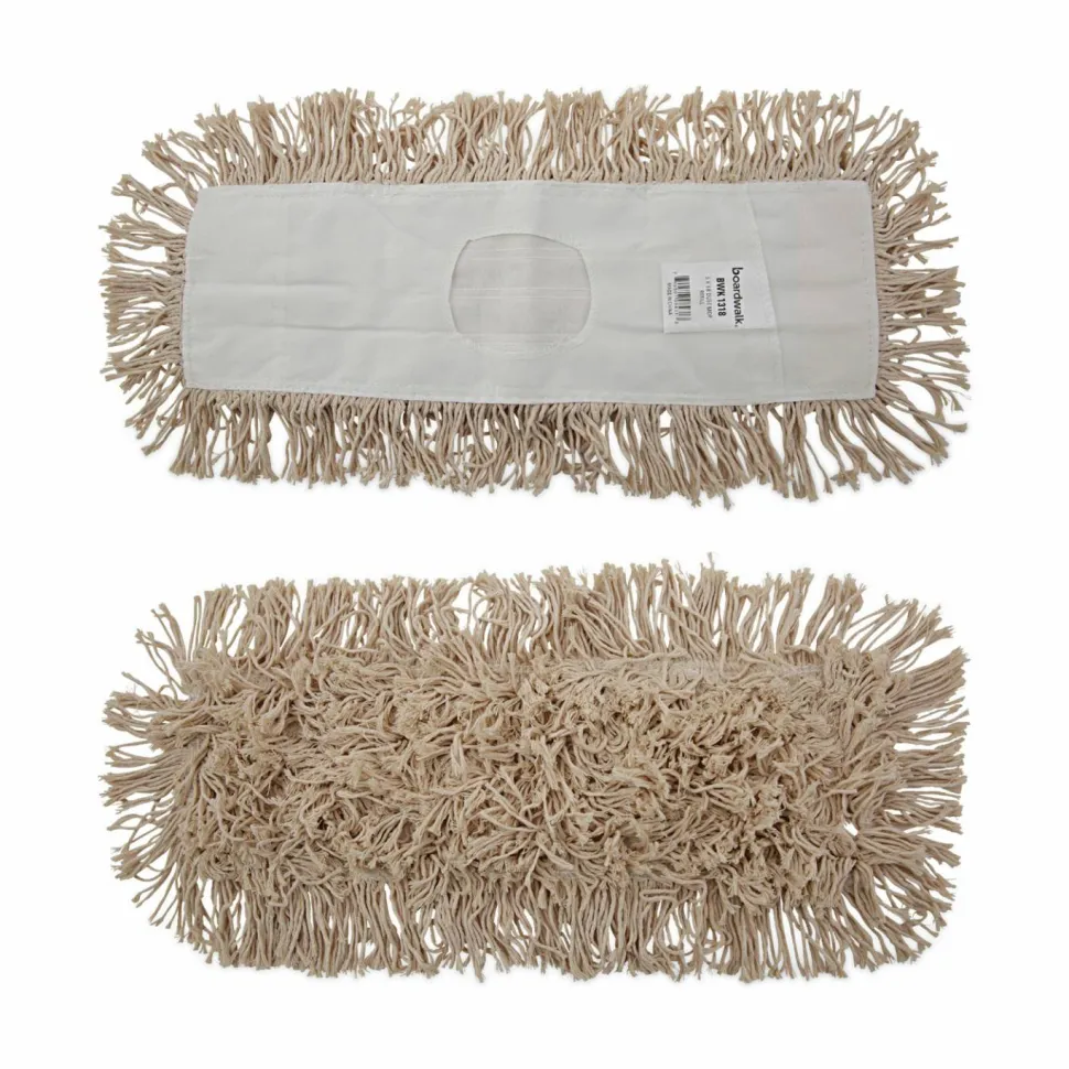 Boardwalk Industrial Dust Mop Head, Hygrade Cotton, 18 x 5, White