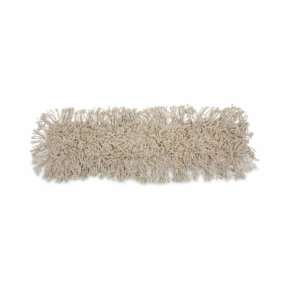 Boardwalk Industrial Dust Mop Head, Cotton, 24 x 3, White
