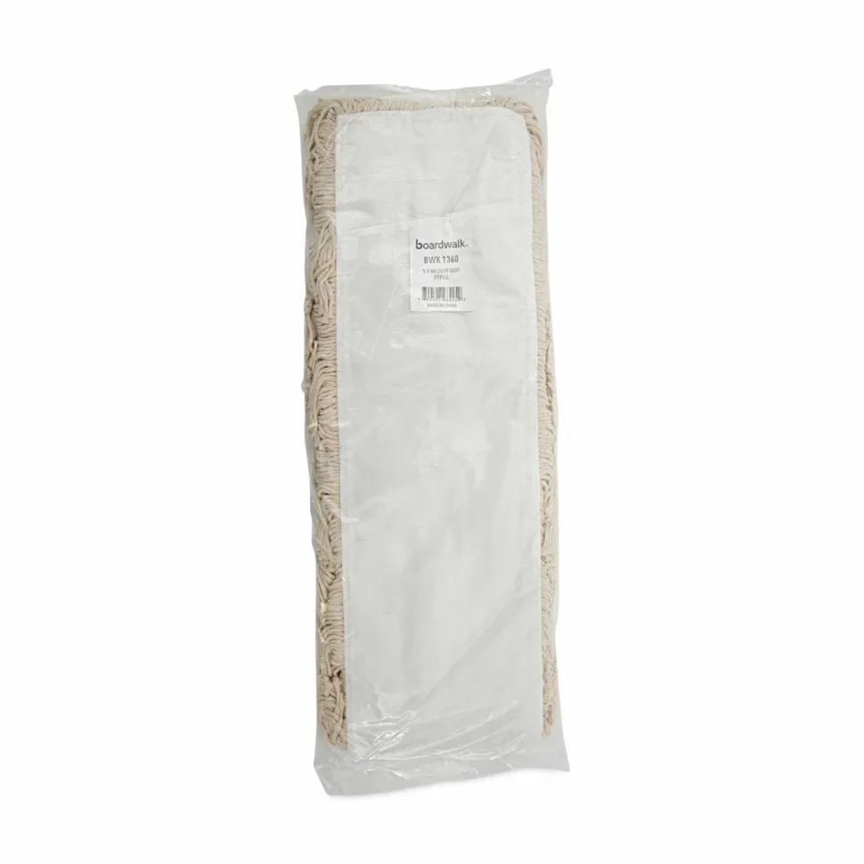 Boardwalk Industrial Dust Mop Head, Hygrade Cotton, 60 x 5, White