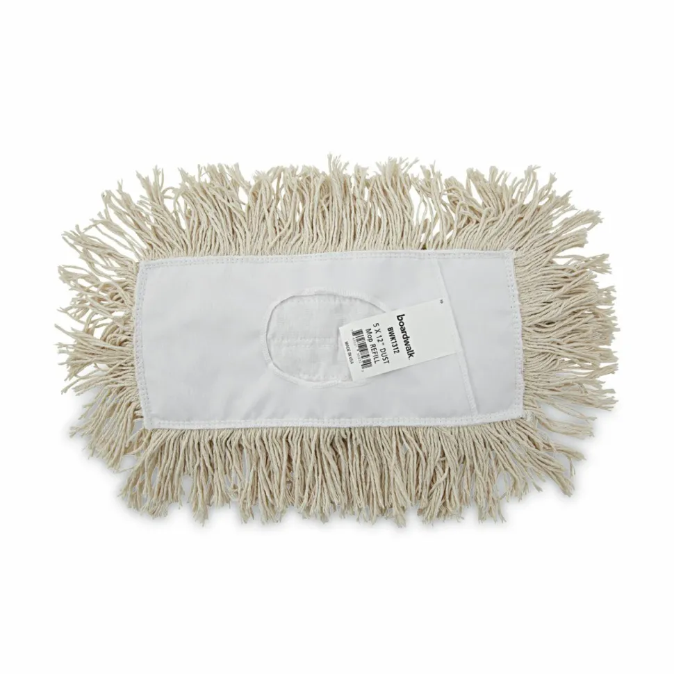 Boardwalk Industrial Dust Mop Head, Cotton, 12 x 5, White