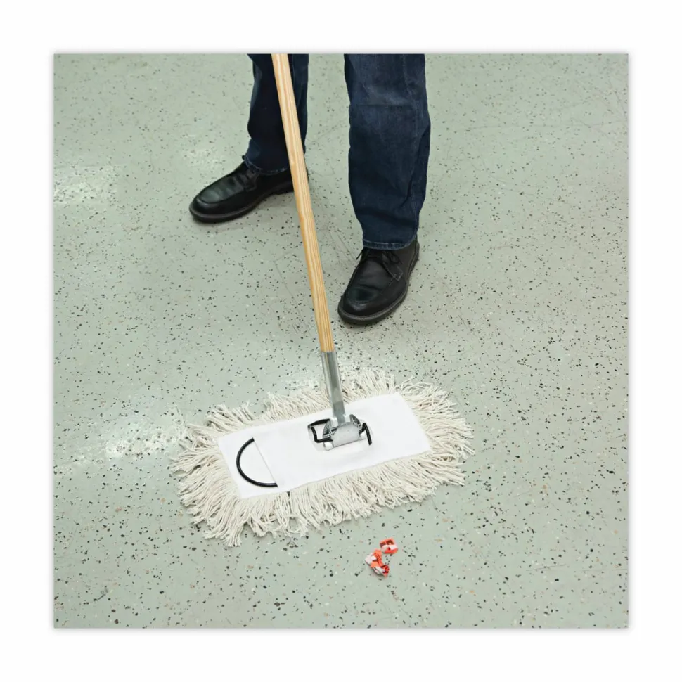 Boardwalk Industrial Dust Mop Head, Cotton, 12 x 5, White