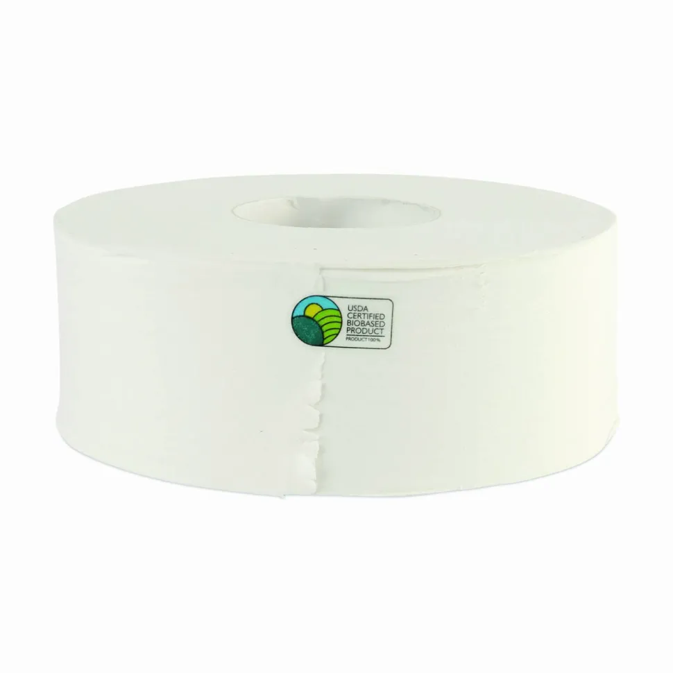 Boardwalk JRT Jumbo Roll Bathroom Tissue, Septic Safe, 2-Ply, 3.3" x 1,000 ft, White, 12 Rolls/Carton