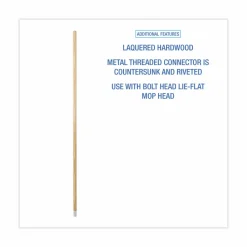 Boardwalk Lie-Flat Screw-In Mop Handle, 1.13