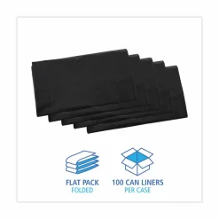 Boardwalk Linear Low Density Industrial Can Liners, 45 gal, 0.7 mil, 40