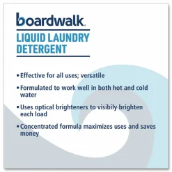 Boardwalk Liquid Laundry Detergent, Fresh and Clean Scent, 1 gal Bottle, 4/Carton