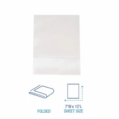 Boardwalk Low-Fold Dispenser Napkins, 1-Ply, 7 x 12, White, 400/Pack, 20 Packs//Carton