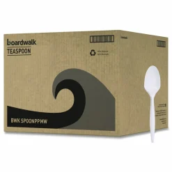 Boardwalk Mediumweight Polypropylene Cutlery, Spoon, 5.31