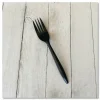 Boardwalk Mediumweight Polypropylene Cutlery, Fork, Plastic, Black, 1,000/Carton