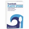 Boardwalk Mediumweight Polystyrene Cutlery, Spoon, Plastic, White, 100/Box