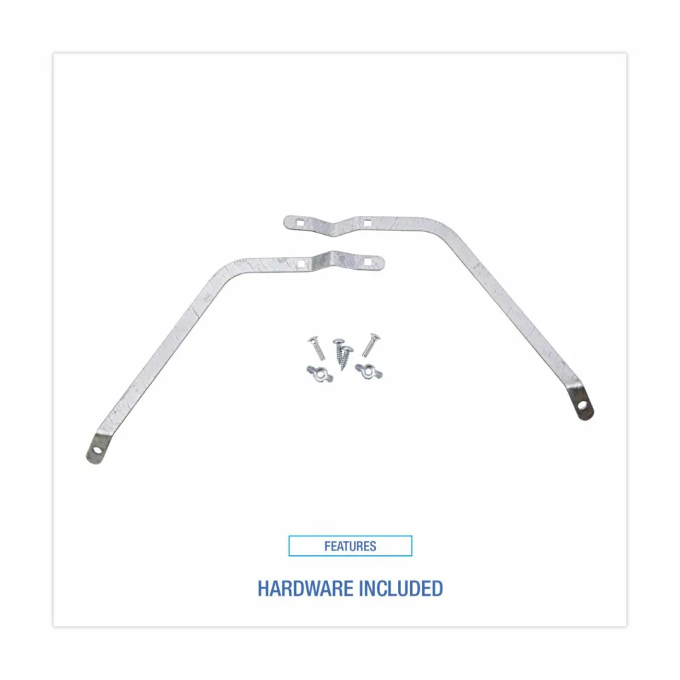 Boardwalk Metal Handle Braces, Large, Fits 24" to 48" Floor Sweeps, 0.5 x 17 x 12