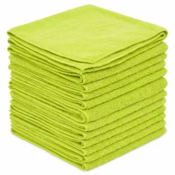 Boardwalk Microfiber Cleaning Cloths, 12 x 12, Yellow, 12/Pack