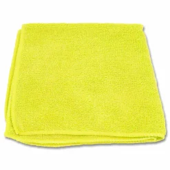 Boardwalk Microfiber Cleaning Cloths, 12 x 12, Yellow, 12/Pack