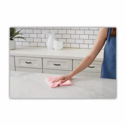 Boardwalk Microfiber Cleaning Cloths, 16 x 16, Pink, 24/Pack