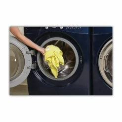 Boardwalk Microfiber Cleaning Cloths, 16 x 16, Yellow, 24/Pack